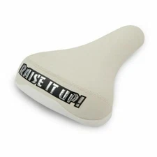 SE BIKES - RAISE IT UP RAILED SEAT - PADDED SADDLE - WHITE