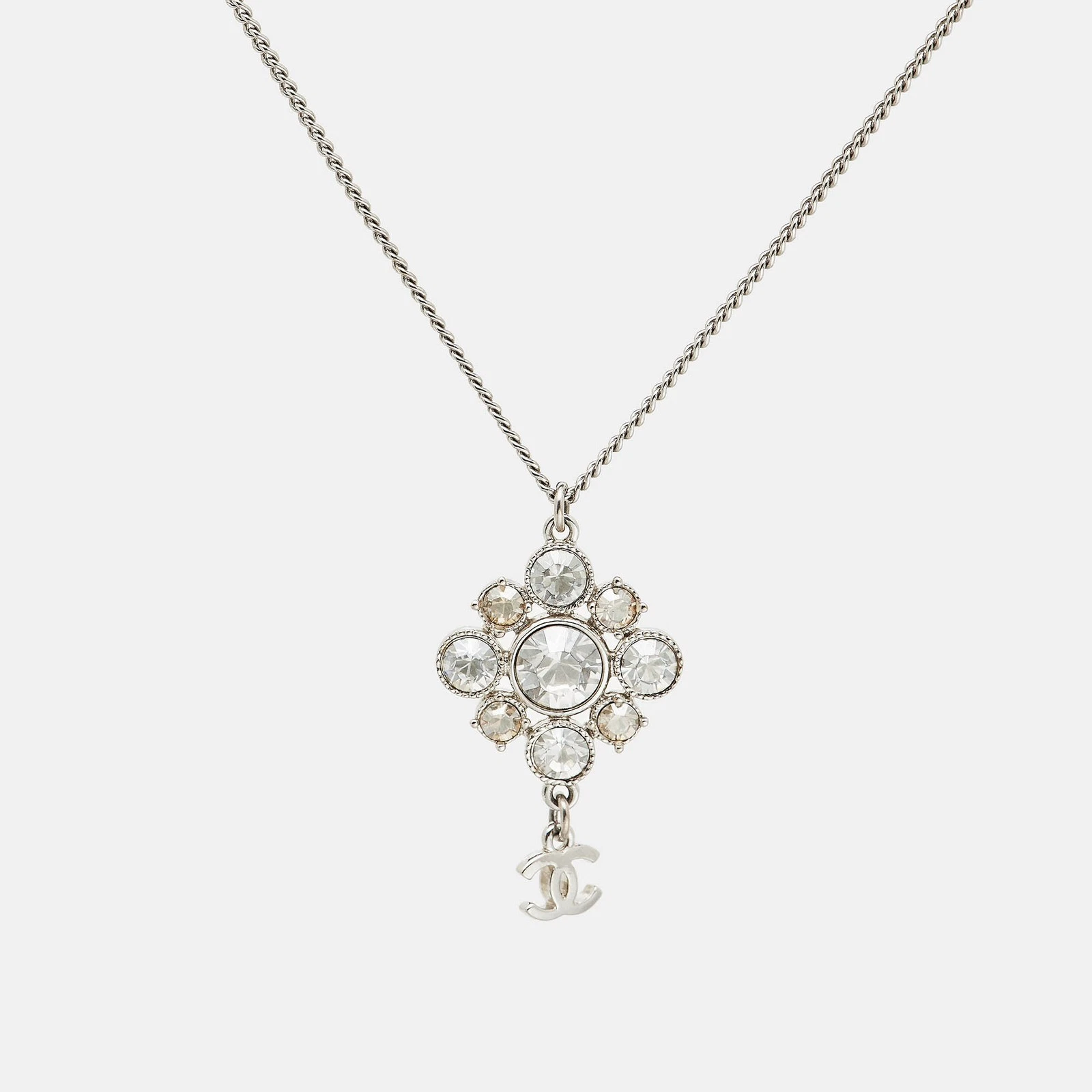 Collana Chanel CC Cristalli Tono Argento
