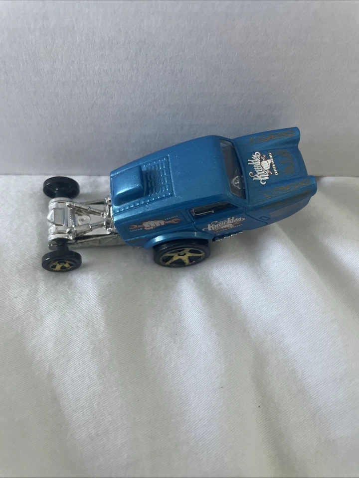 Hot Wheels Super Chromes Poppa Wheelie BDC90 Toy Car 8/10 Blue Chrome 2013 Car - Image 2 of 4