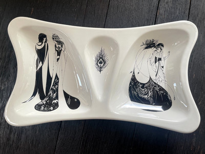 Seltene Form Poole Pottery Aubrey The Beardsley Collection Keramik Schmuckschale