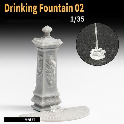 Harzmodell-Szene Teil Europäischer Trinkbrunnen #02 Zubehör für 1/35 LIANG-S601