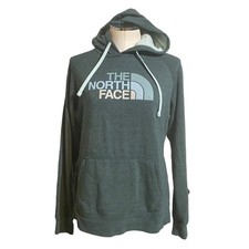 The North Face Women s Gray Half Dome Graphic Logo Pullover Hoodie Size L