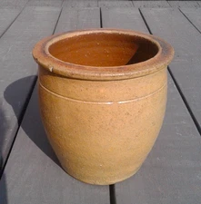 Antique Farmhouse Rustic Stoneware Utilitarian Crock 1890s