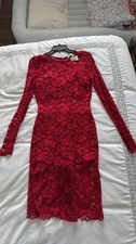Lovers  Friends Red Lace Long Sleeve Dress