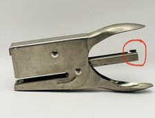 Vtg Neva Clog N-C Model J-30 Hand Held Heavy Duty Stapler Part Missing See Pic