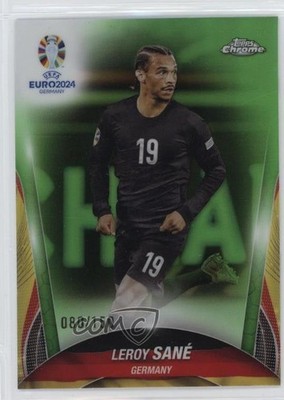 2024 Topps Chrome UEFA Euro Neon Green Refractor /150 Leroy Sane Sané #127 1ce5