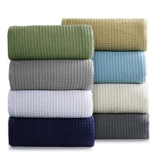Ivory 100 Cotton Blanket Twin Size 60x90 Inch Cooling Breathable Waffle