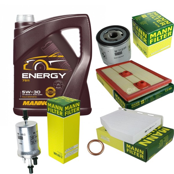 Mann Inspektionspaket 5L Mannol Energy 5W-30 FüR VW Caddy IV Kombi 1.4 TSI 1.2-image