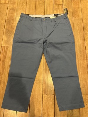 Polo Ralph Lauren Mens Stretch Classic Fit Pants 46Bx30 Blue Chino