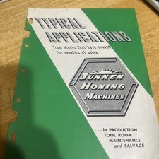 Sunnen Honing Machine Typical Application Manual Book