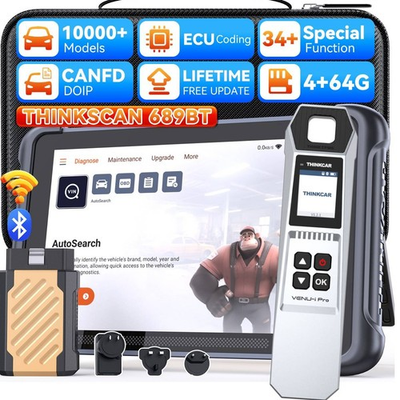 #ad ThinkScan 689BTTPMS Tool Kit Bidirectional Diagnostic OBD2 Scanner E.CU Coding $539.00
