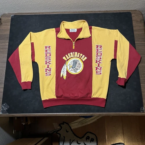 Vintage 1970s NFL Washington Redskins Crewneck Sweatshirt Sears Catalog Striped