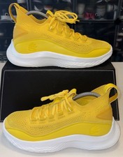 Under Armour Curry Flow 8 Yellow Basketball Shoes Youth 6.5 TV-B9