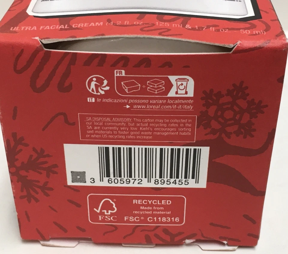 Kiehls Ultra Crema Facial Hogar y Visitante Set 1.7 + 4.2 OZ Tamaños Nuevo en Caja Foto 4 de 4