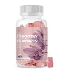 Saffron Gummies with Lemon Balm & Rhodiola – Mood & Wellness Support – 60 Count