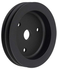 Small Block Chevy 283-350-383 Aluminum Swp Crank Pulley 2 Groove E43022bk