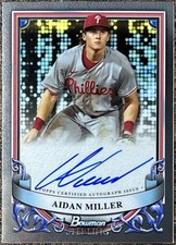 Aidan Miller 2024 Bowman Sterling Prospect Auto #PA-AM Philadelphia Phillies