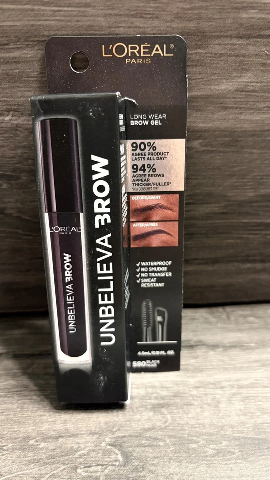 L'Oreal Paris Unbelieva-Brow Longwear Waterproof Brow Gel, Black - Image 3 of 4