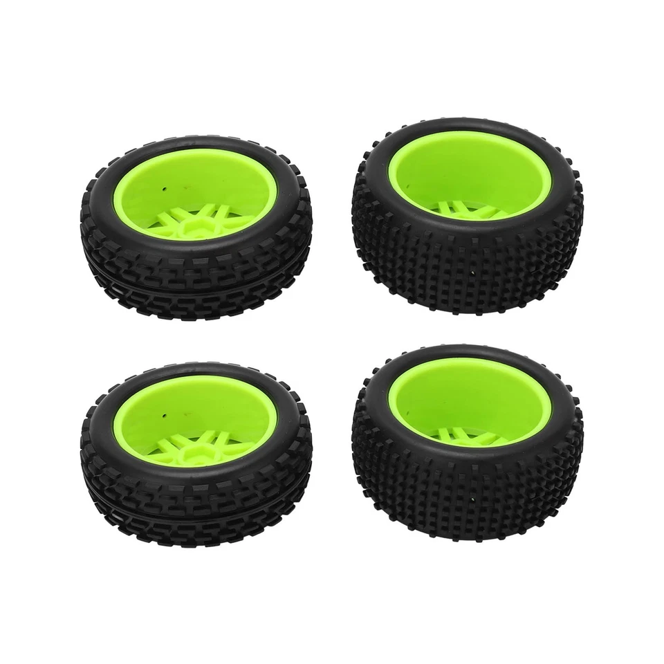 (Grün) 86mm Felge Gummireifen Mit V-Loch Umriss Für WLToys 144001 124018 1 DY^ - Bild 3 von 4