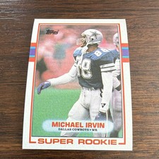 Topps 1989 Michael Irvin Super Rookie #383 Dallas Cowboys NFL Football Card. rookie card picture