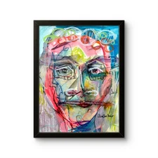 11"x14" Modern Original Art Expressionism Abstract on Paperr  Home Art