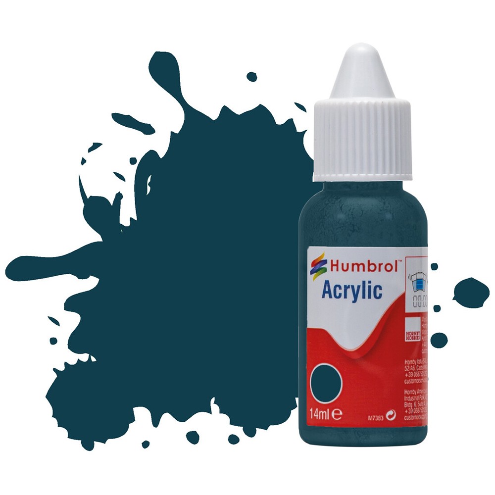 Humbrol Blue Pru Matt Acrylic Paint Dropper (230) : 14Ml - Image 7