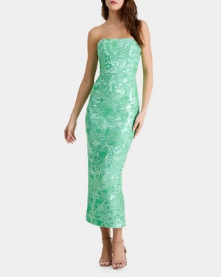 helsi leslie strapless sequin midi dress LESLIE ANTIQUE GOLD / XL