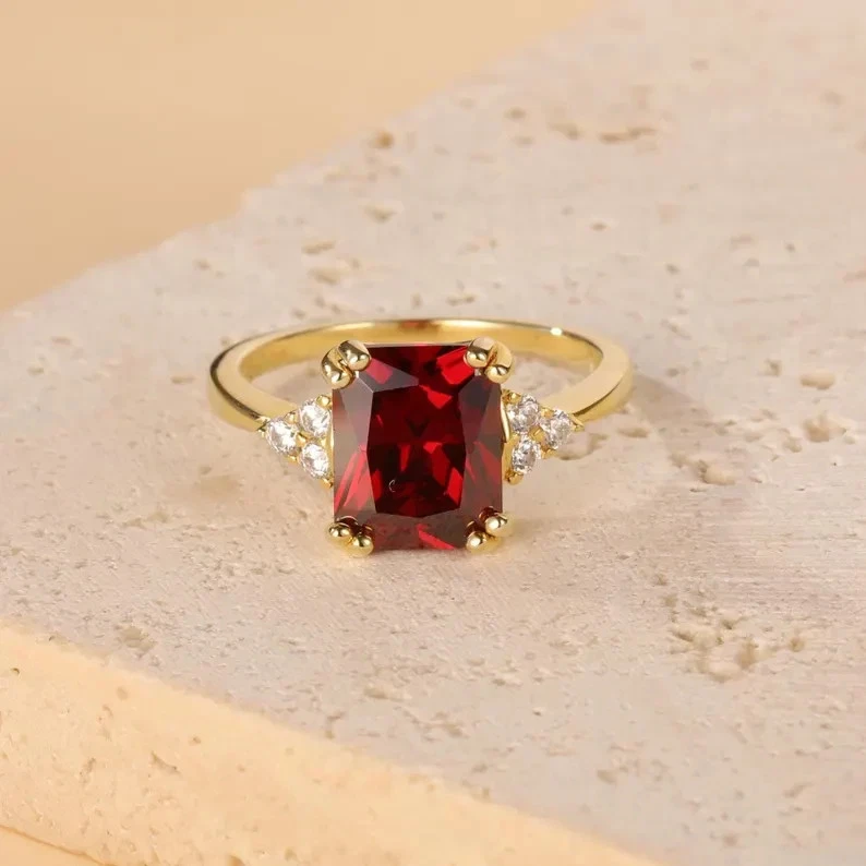 3 Ctw Emerald Lab Created Red Ruby Solitaire Wedding Ring 14K Yellow Gold Plated
Opens in a new wind