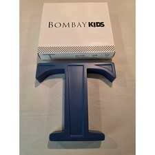 Bombay Kids Blue Wooden Wall Letter T Decorative Nursery Kids Room Decor 5877568