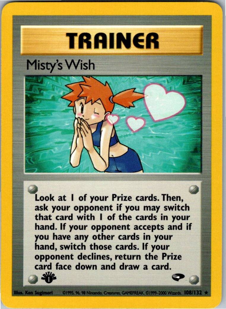 Misty's Wish Rare Gym Challenge 108/132 NM 1st Edition