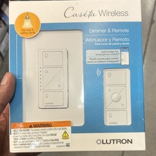 Lutron Cas&eacute;ta Wireless Dimmer & Remote, Decorator/Rocker, White, Wall/Ceiling