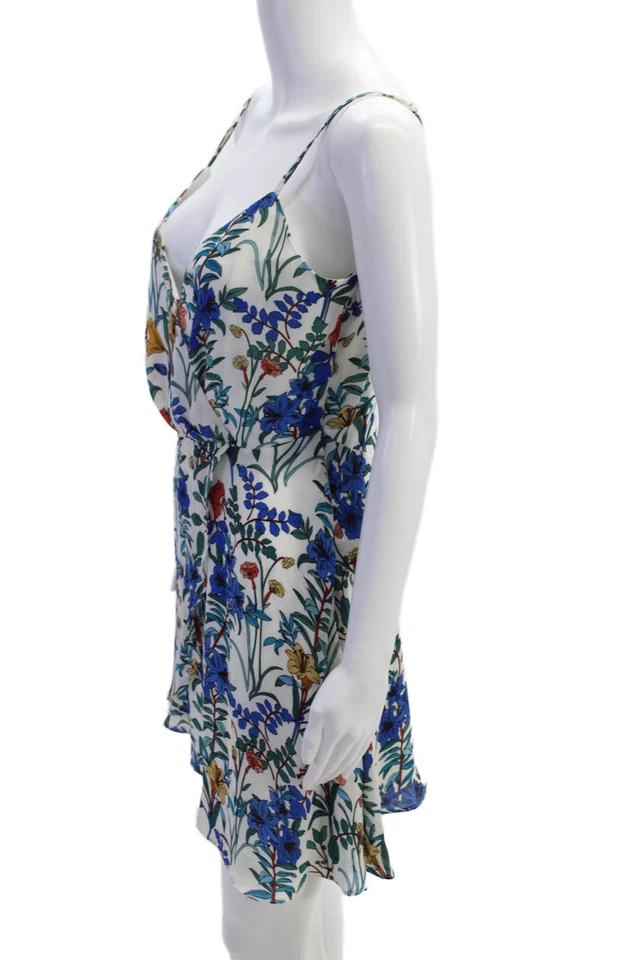 Vestido Corto Floral Parker Mujer Correa Espagueti Cuello en V Blanco Talla M Foto 2 de 4