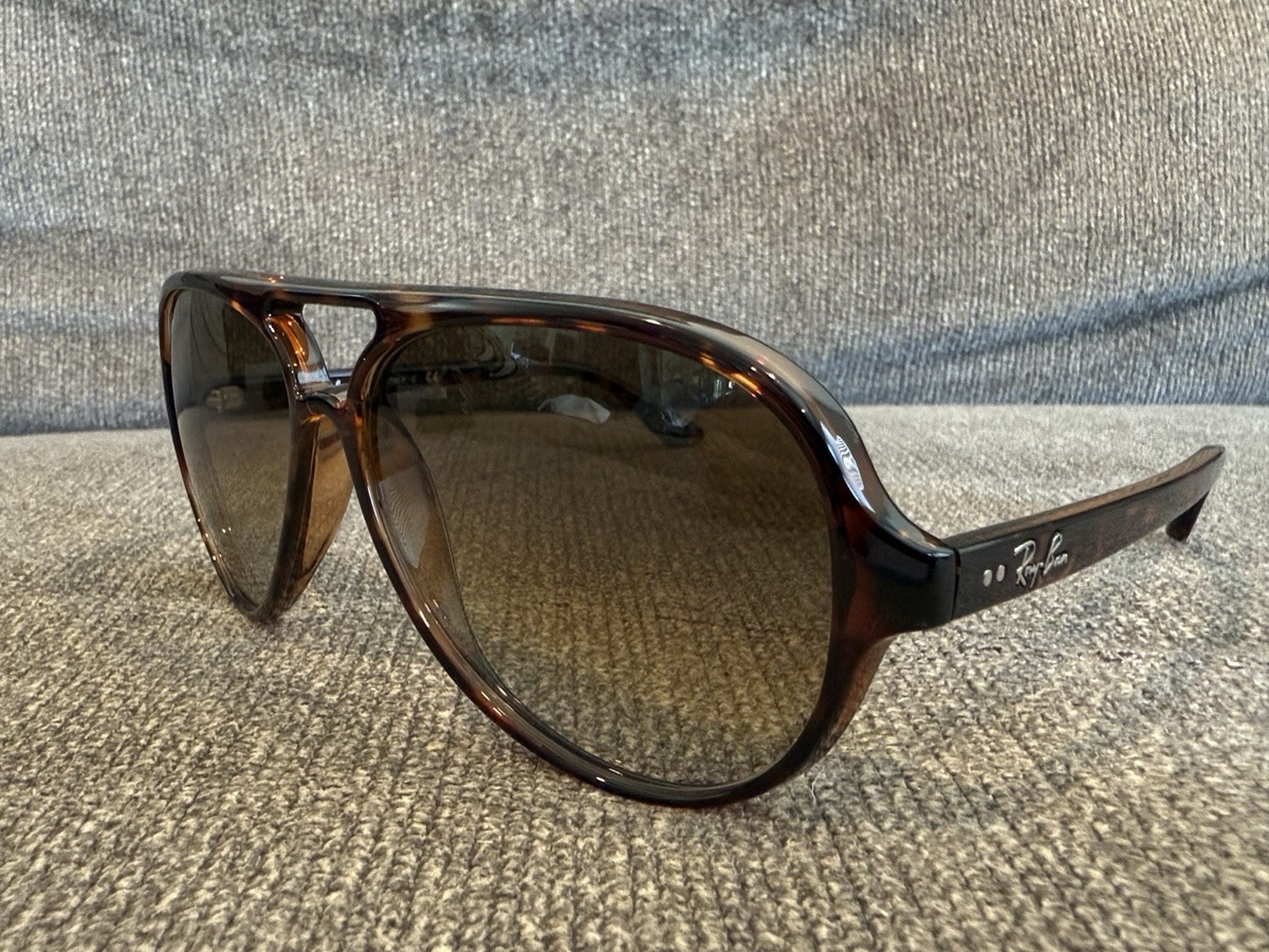 Ray-Ban Men’s Sunglasses Cat RB4125 59-13-140 Havana with Gradient Brown Lens Ray-Ban Cats 5000 Classic Light Havana Light Brown Gradient  main image 3