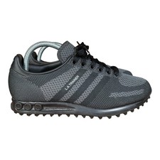 Adidas Originals LA Trainer Weave UK6 Womens Black Grey Casual Terrace EE6550