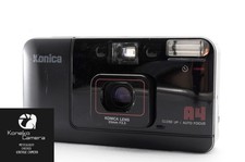 Tested Work Konica BIG Mini A4 Black Point  Shoot 35mm Film Camera From JAPAN