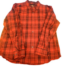 Ridgecut Toughwear Mens Heavy Flannel Long Sleeve Shirt Red Black Plaid Size XL