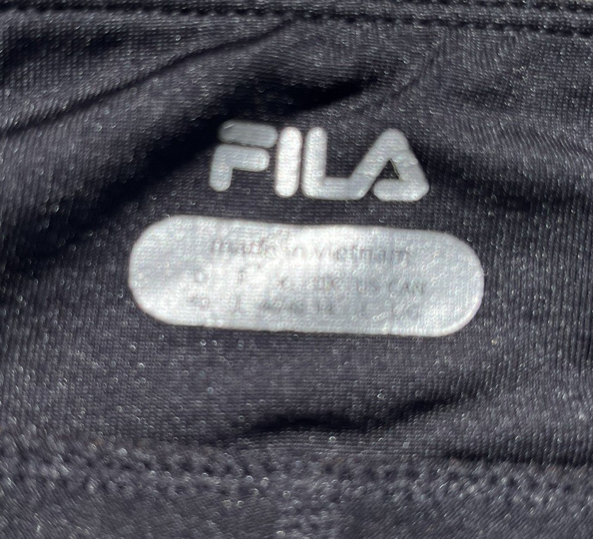 Leggings donna FILA nero giallo bordo Capri tg. L