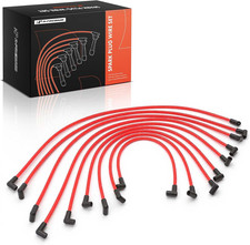10.5MM Electronic Ignition HEI Spark Plug Wires Set of 9, V8 Red