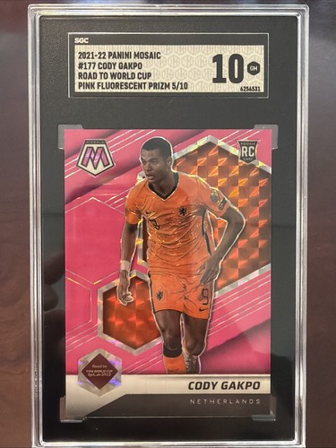 Cody Gakpo [Pink Fluorescent] #177 2021 Panini Mosaic Road to FIFA World Cup card