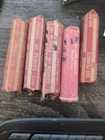 5 WHEAT PENNY ROLLs - 50 PENNIES PER ROLL