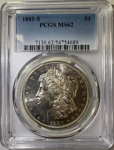 1881-S $1 Morgan Silver Dollar PCGS MS62 (689)