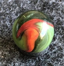 Peltier MCS Marble - Clear Flaming Dragon Over 11/16” Playwear And Buffing .695”