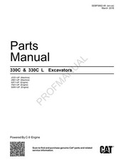 Caterpillar Cat 330C 330C L Excavator Parts Catalog Manual SEBP3662