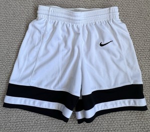 Kids Nike Dri -Sports Boys Girls Black White Unisex Polyester Athletic Shorts M
