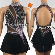 Ice dance skating dress figure skating dress/ RG roll leotard /baton top custom