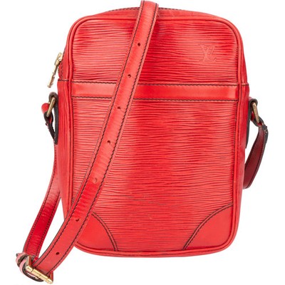 Louis Vuitton Rouge Epi Leather Danube Crossbody Bag Tasche