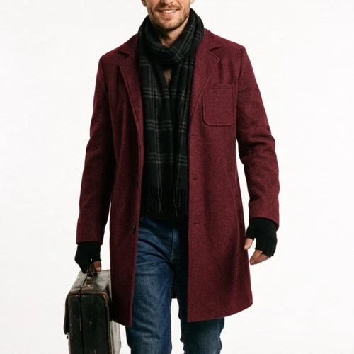 New Autumn  Winter Men's Jacket, Single-Breasted Casual European And American St - product listing photo