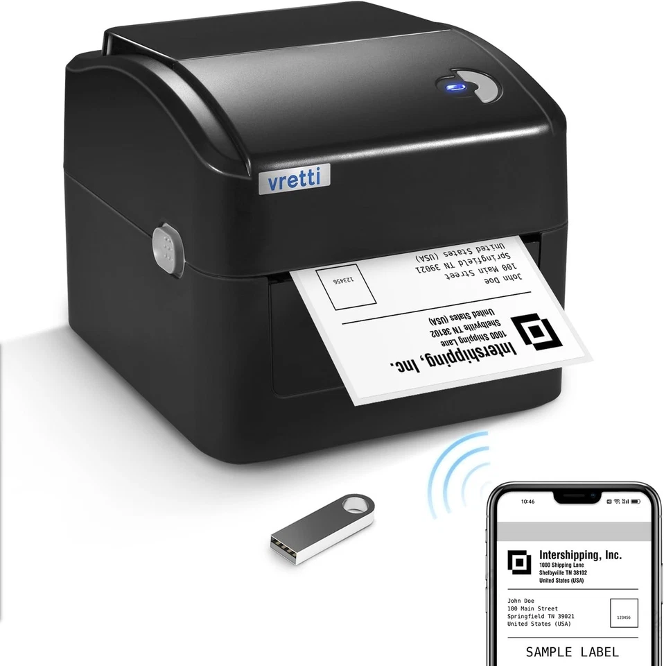 Versatile 4x6 Thermal Label Printer with Large Tray - Perfect for eCommerce - Image 3 of 4