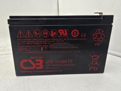 OEM CSB UPS12460F2 12V 460W High-Rate AGM Battery UPS Backup Power Systems 07/25