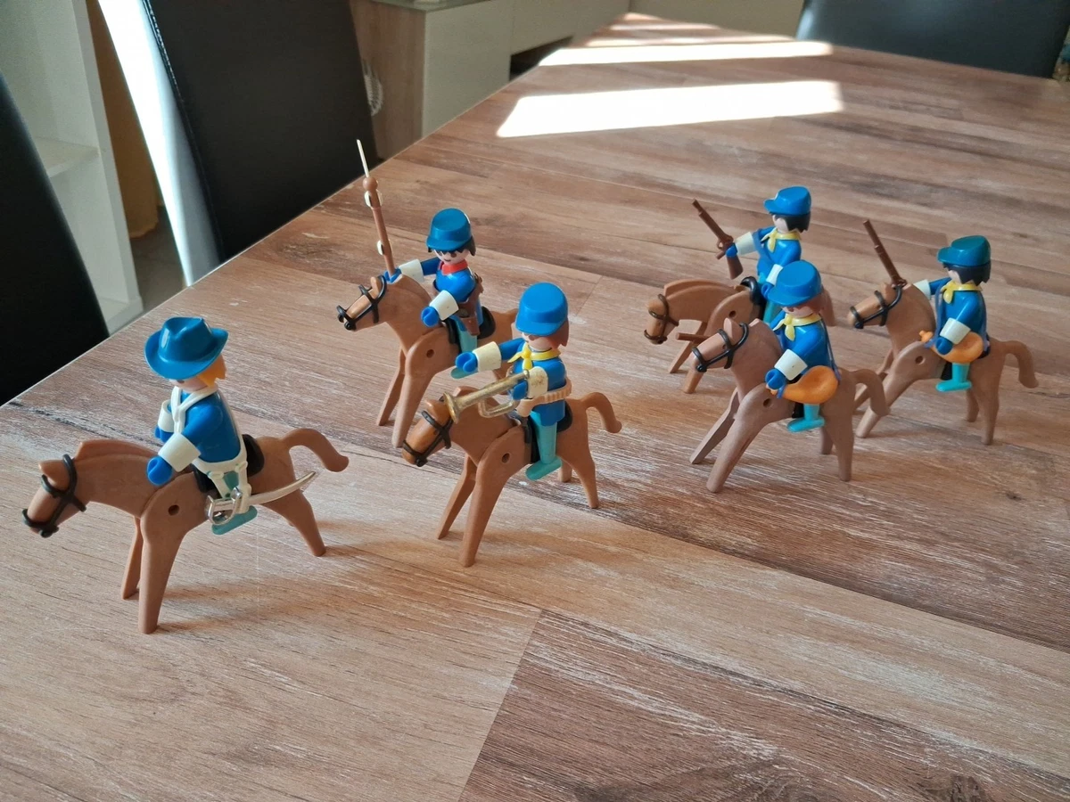 Playmobil Western 3034 – Officier Nordiste US Avec Armes – Vintage Rare – Neuf Sous Blister